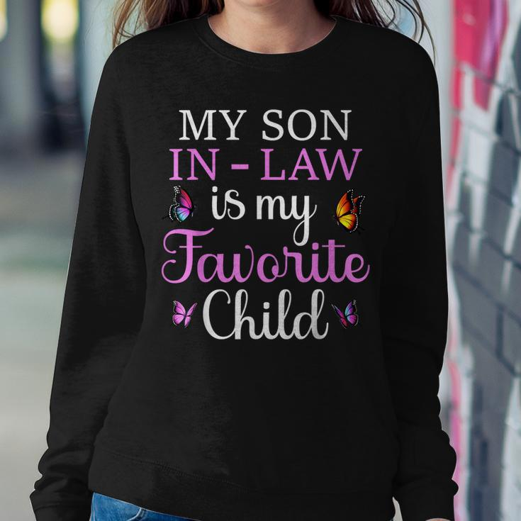 Butterfly Women My Son In Law Is My Favorite Child Women Sweatshirt Unique Gifts