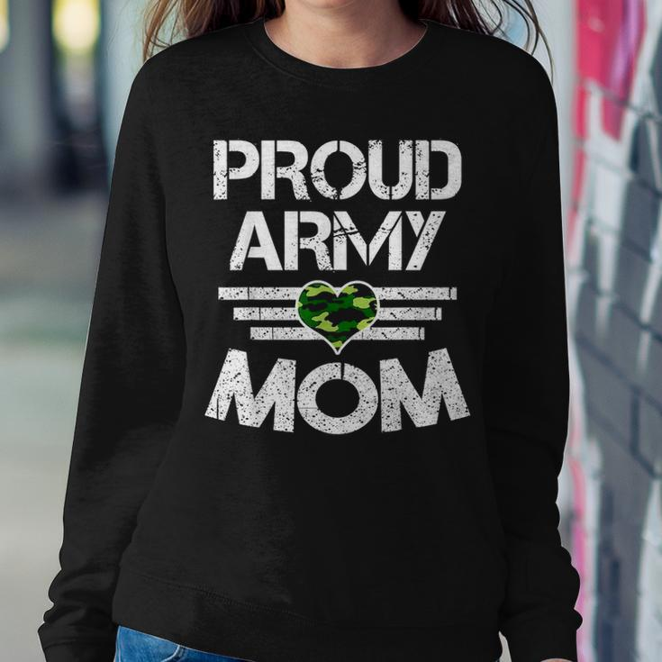 Cool Proud Army Mom Funny Mommies Military Camouflage Gift 3274 Women Crewneck Graphic Sweatshirt Funny Gifts