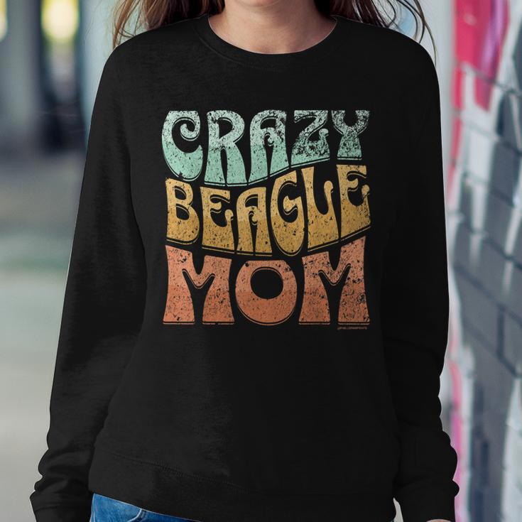 Crazy Beagle Mom Retro Vintage Top For Beagle Lovers Women Sweatshirt Unique Gifts