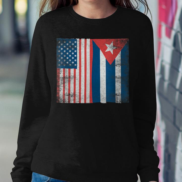 Cuban Flag Cuba American Us Pride Roots Men Women Gift Women Crewneck Graphic Sweatshirt Funny Gifts