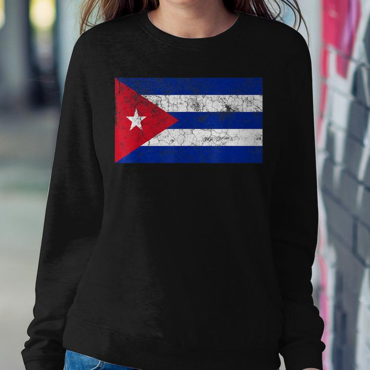 Cuban FlagCuba Vintage Pride Men Women Kids Gift Women Crewneck Graphic Sweatshirt Funny Gifts