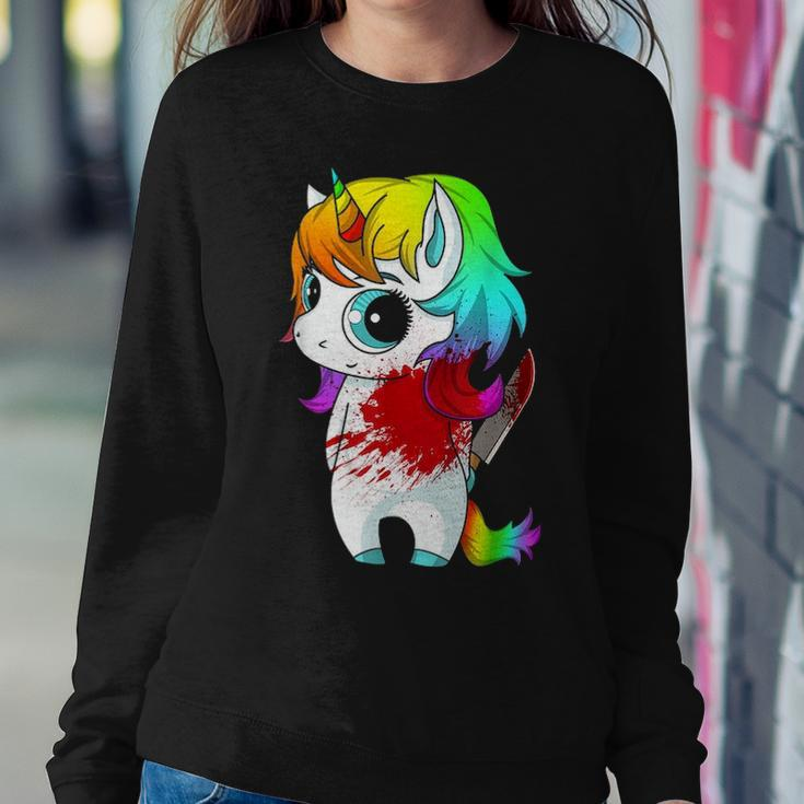 Cute Sweet But Psycho Humor Wife Mom Gift Horror Goth Punk Women Crewneck Graphic Sweatshirt Funny Gifts