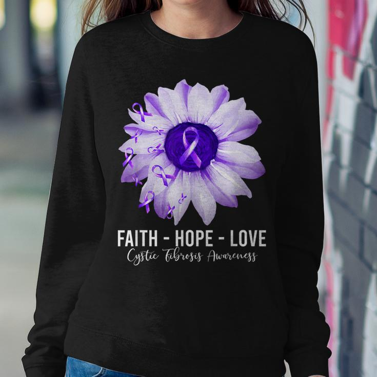 Cystic Fibrosis Awareness Flower Cf Men Women Women Sweatshirt Unique Gifts