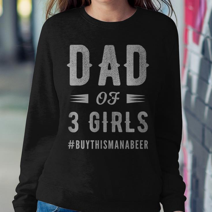 Mens Dad Of 3 Girls Shirt For Men Christmas & Fathers Day Women Sweatshirt Unique Gifts