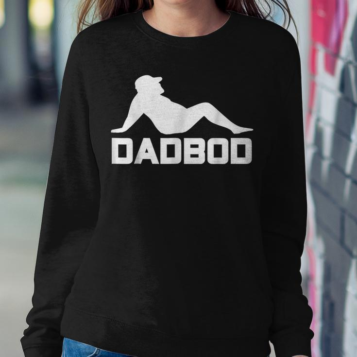 Dad Bod Dadbod Silhouette With Beer Gut Women Sweatshirt Unique Gifts