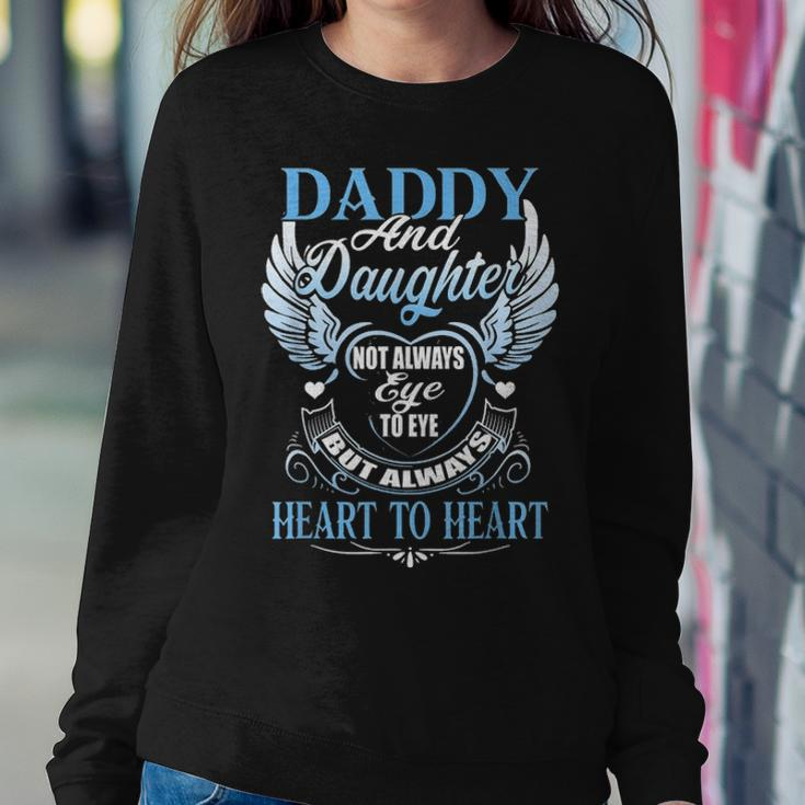 Daddy & Daughter Love Heart Fathers Day Gift From A Daughter Women Crewneck Graphic Sweatshirt Funny Gifts