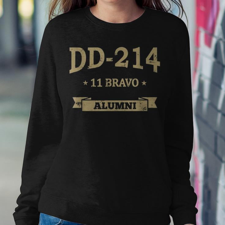Dd 214 Us Army Alumni Vintage 11 Bravos Retired Army Gift Women Crewneck Graphic Sweatshirt Funny Gifts