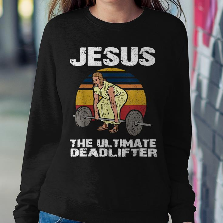 Deadlift Jesus I Christian Weightlifting Workout Gym Women Sweatshirt Unique Gifts