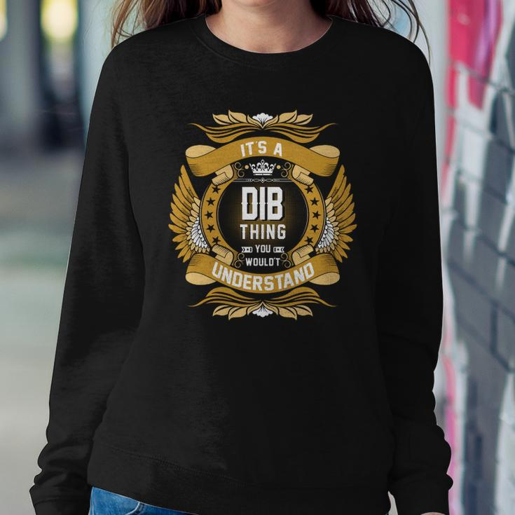 Dib Name Dib Family Name Crest V2 Women Crewneck Graphic Sweatshirt Funny Gifts