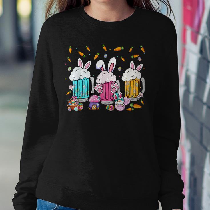 Easter Beer Glasses Bunny Ears Alcohol Drinking Party Women Sweatshirt Unique Gifts
