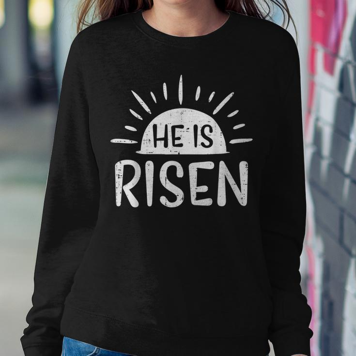 Easter Christian He Is Risen Sun Resurrection Men Women Kids Women Sweatshirt Unique Gifts