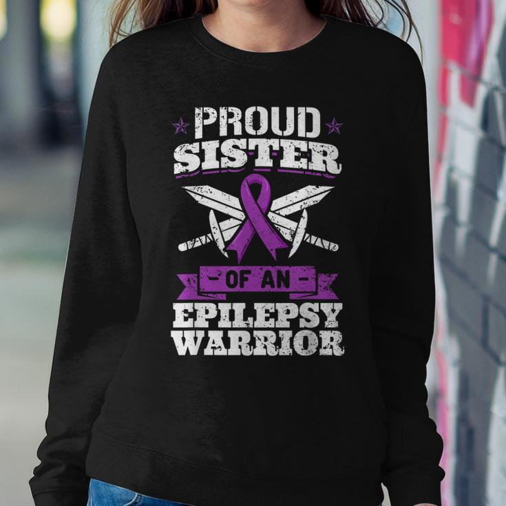 Epilepsy Warrior Sister Epileptic Seizure Disorder Advocate Women Sweatshirt Unique Gifts