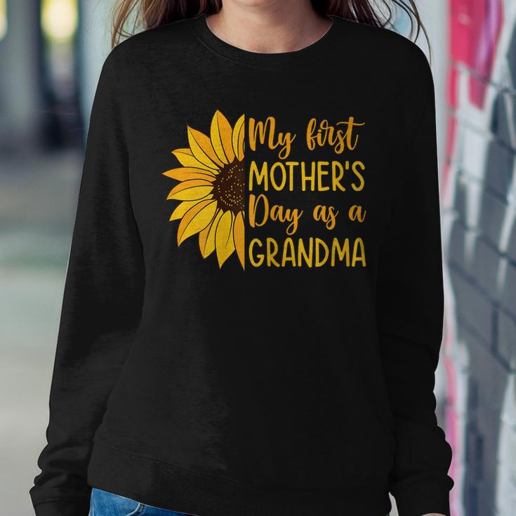 Womens My First As A Grandma Sunflower Women Sweatshirt Unique Gifts