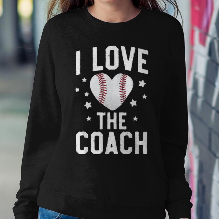 Funny Mom Baseball I Love The Coach Wife Mother Women Crewneck Graphic Sweatshirt Funny Gifts