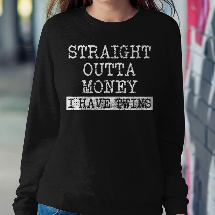 Funny Twins Twin Mother Father Mom Dad Gift Women Crewneck Graphic Sweatshirt Funny Gifts