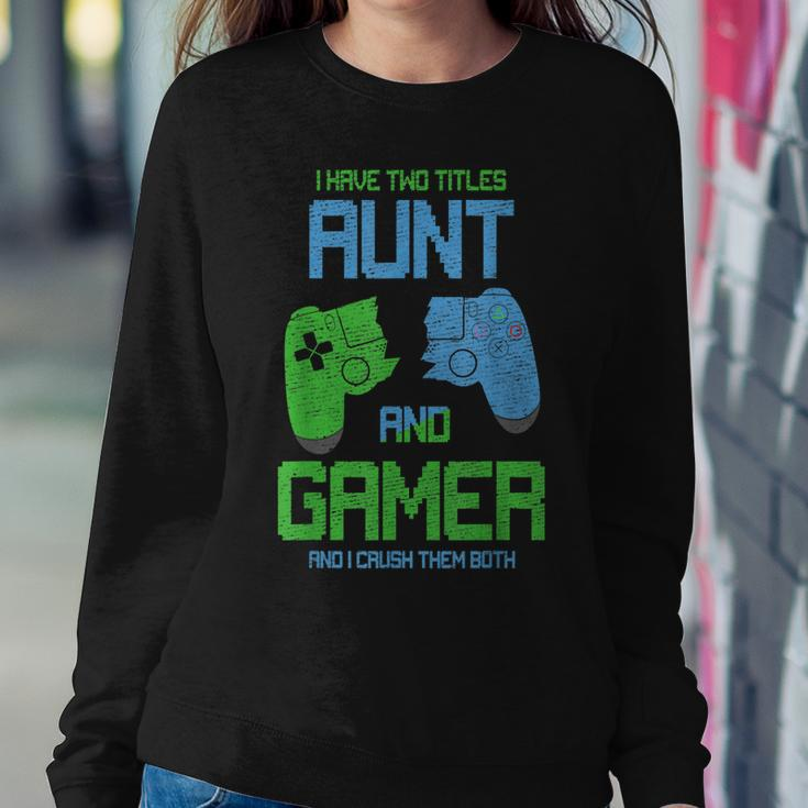 Gamer Mom Aunt Idea Video Games Lover Aunt Gaming Women Sweatshirt Unique Gifts