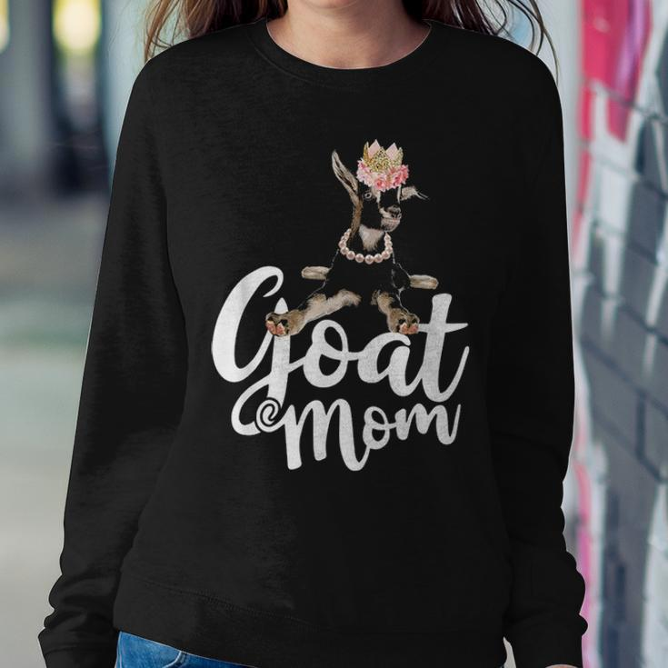 Goat Mom Funny Goat Lover Or Goat Farmer Cute Art Women Crewneck Graphic Sweatshirt Funny Gifts