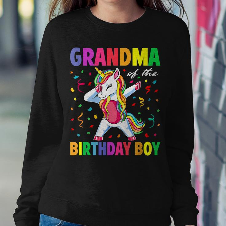 Grandma Of The Birthday Party Gifts Boys Dabbing Unicorn Women Crewneck Graphic Sweatshirt Funny Gifts