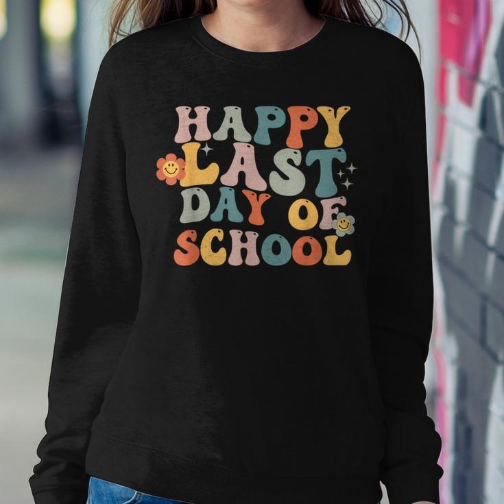 Groovy Happy Last Day Of School Teacher End Of School Year Women Sweatshirt Unique Gifts