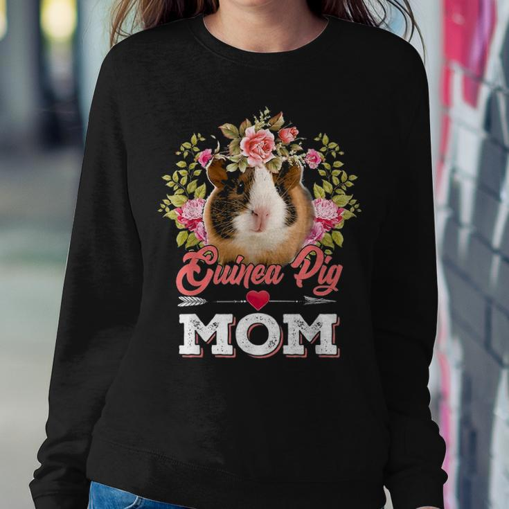 Guinea Pig Mom Floral Arrow Mothers Day Gift Women Crewneck Graphic Sweatshirt Funny Gifts
