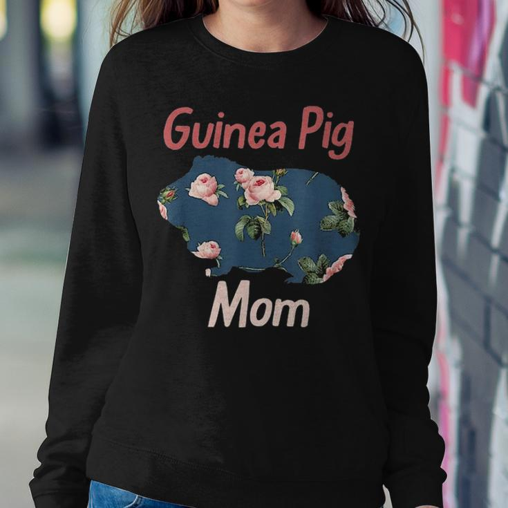 Guinea Pig Mom Floral Cavy Mothers Day Gift Women Cute Pet Women Crewneck Graphic Sweatshirt Funny Gifts