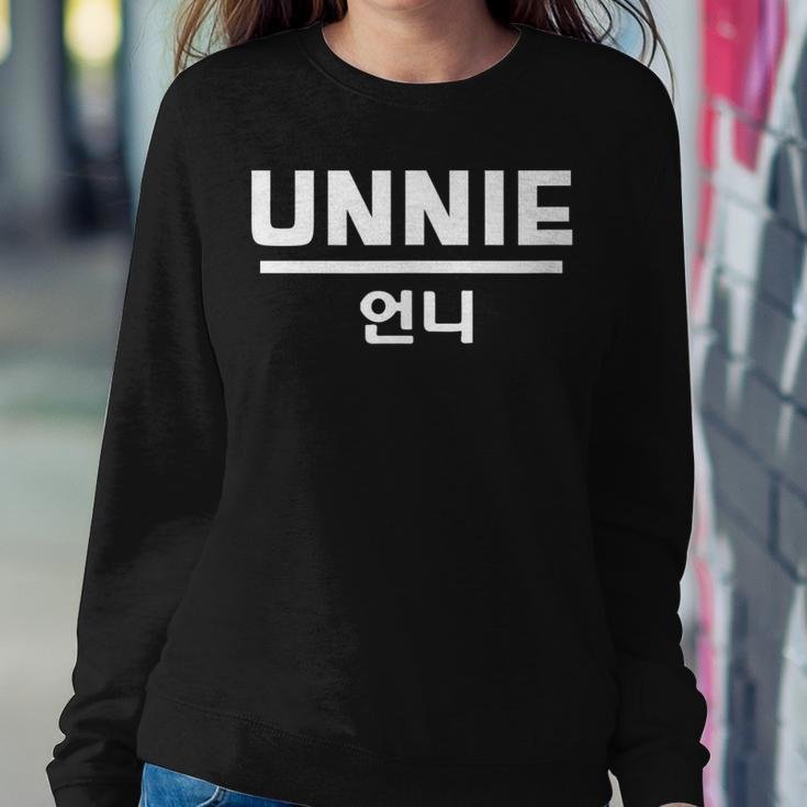 Hangul Unnie Cool Korean Sister Women Sweatshirt Unique Gifts
