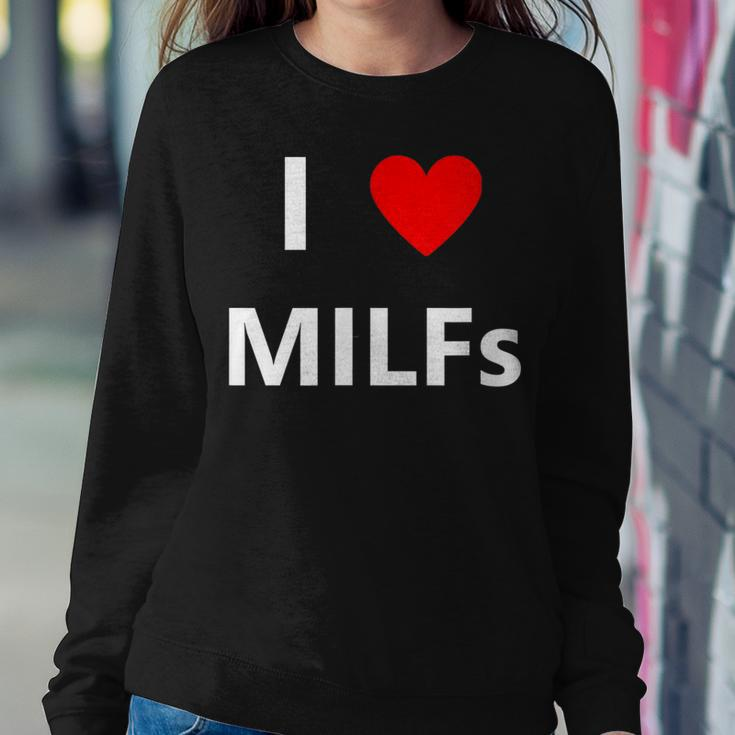 I Heart Love Milfs Adult Sex Lover Hot Mom Hunter Women Sweatshirt Unique Gifts