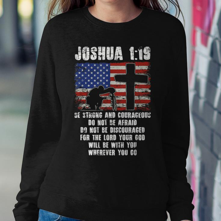 Holy Bible Verse Patriotic Christian Gift Usa Flag Prayer Women Crewneck Graphic Sweatshirt Funny Gifts