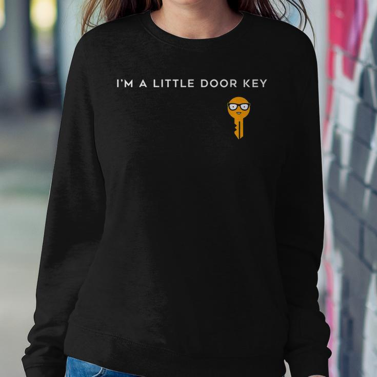 Im A Little Door Key Nerdy Bad Dorky Mom Dad Funny Costume Women Crewneck Graphic Sweatshirt Funny Gifts