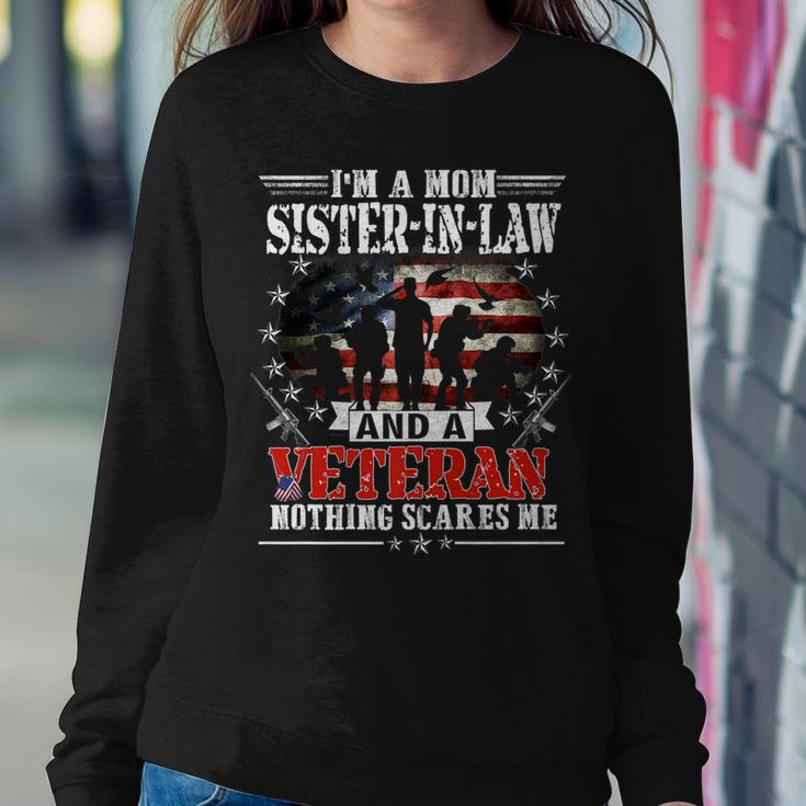 Im A Mom Sister-In-Law Veteran Mothers Day Funny Patrioitc Women Crewneck Graphic Sweatshirt Funny Gifts