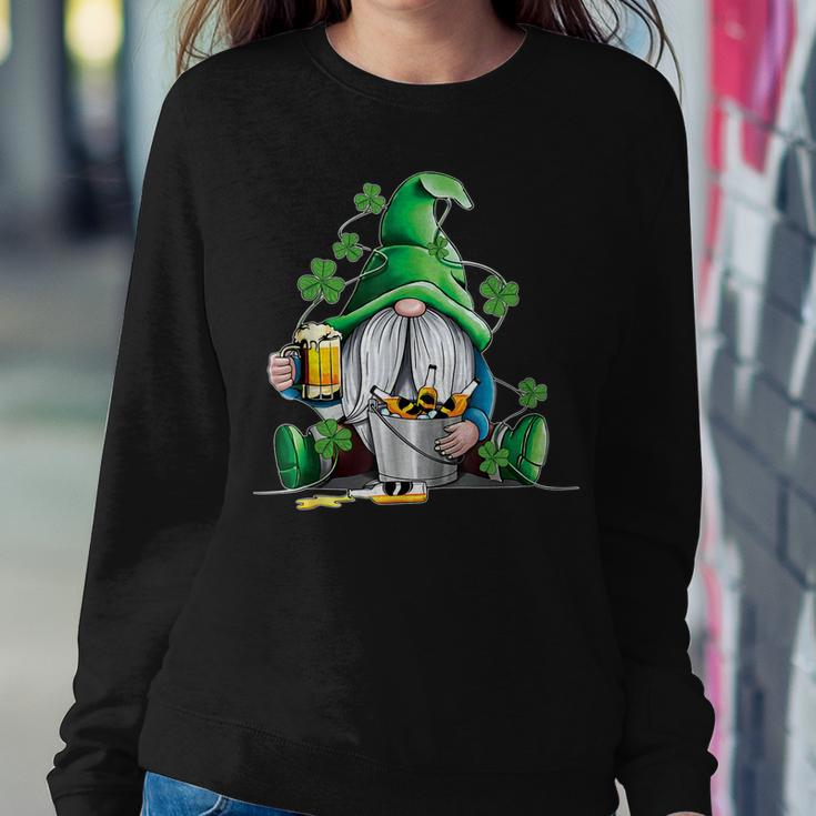 Irish Gnome Drink Beer Lucky Shamrock Gnome St Patricks Day V2 Women Crewneck Graphic Sweatshirt Personalized Gifts