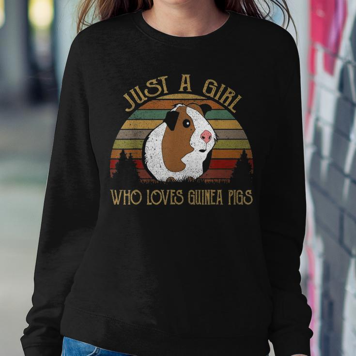 Just A Girl Who Loves Guinea Pig Mom Clothes For Women Women Crewneck Graphic Sweatshirt Funny Gifts
