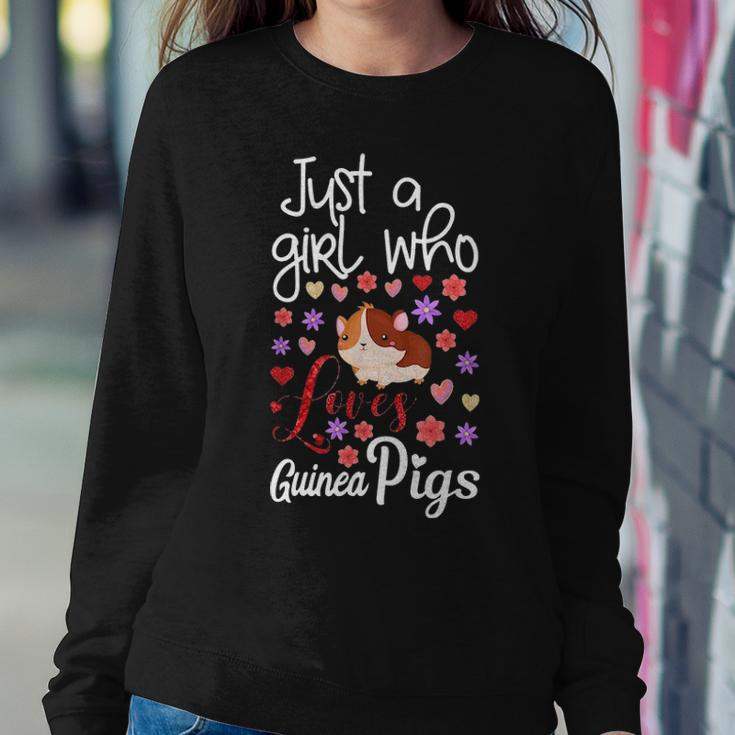 Just A Girl Who Loves Guinea Pigs Gift Mom Daughter Girls Women Crewneck Graphic Sweatshirt Funny Gifts