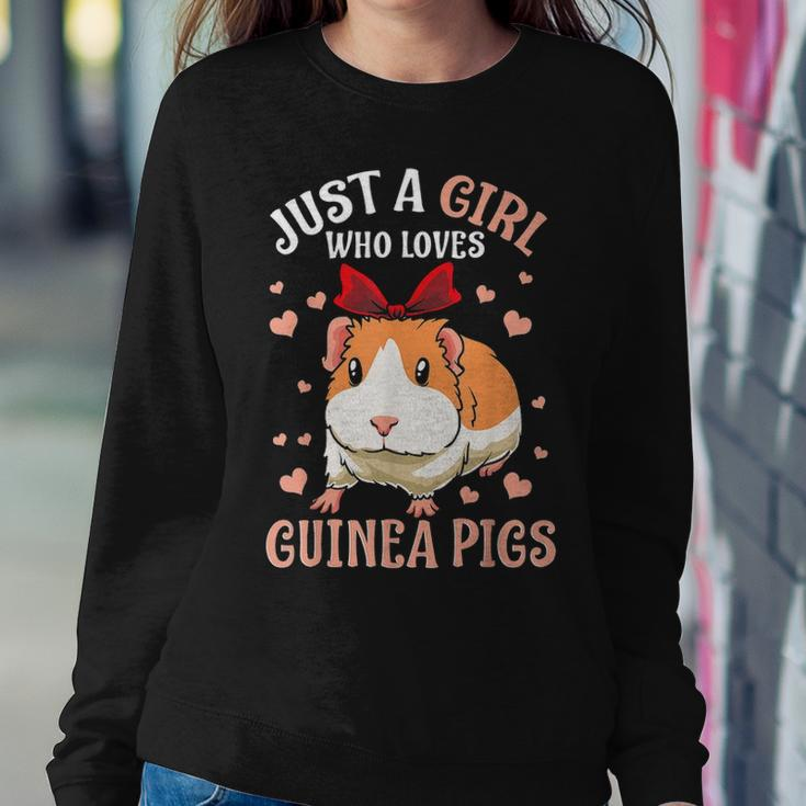 Just A Girl Who Loves Guinea Pigs Lover Mom Girls Cavy Gift Women Crewneck Graphic Sweatshirt Funny Gifts