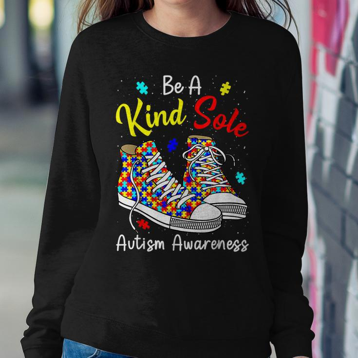 Be A Kind Sole Autism Awareness Rainbow Trendy Puzzle Shoes Women Sweatshirt Unique Gifts