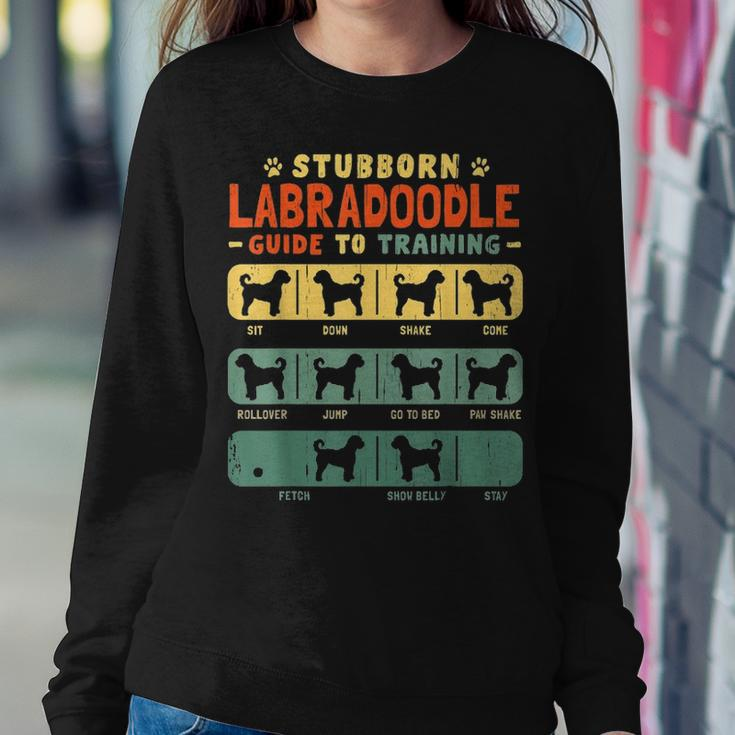 Labradoodle Mom Dad Funny Stubborn Vintage Tricks Gift Women Crewneck Graphic Sweatshirt Funny Gifts