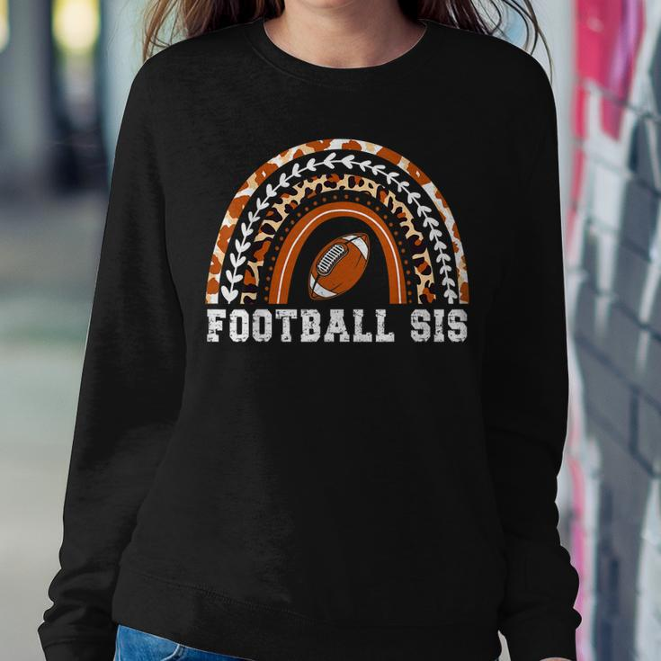 Leopard Rainbow American Football Sis Family Matching Sister Women Sweatshirt Unique Gifts