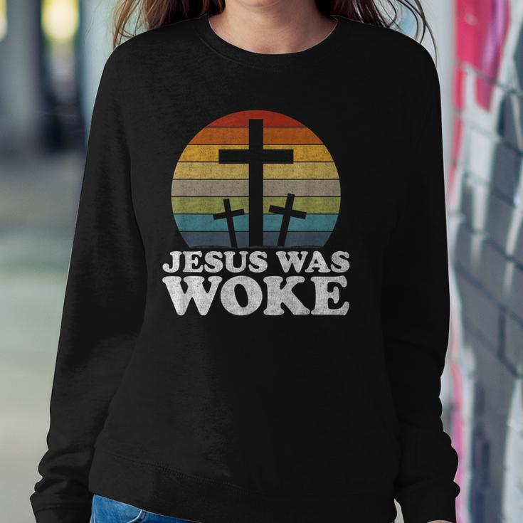 Liberal Christian Democrat Jesus Was Woke Women Sweatshirt Unique Gifts