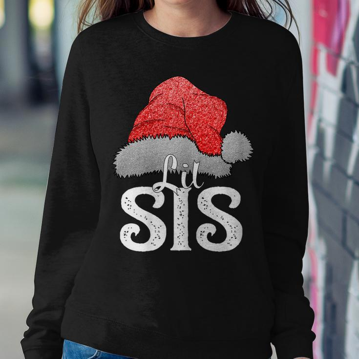Little Sister Santa Christmas Matching Group Pajama Sweatshirt Unique Gifts