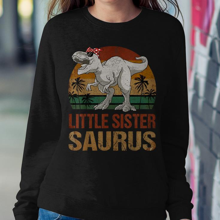 Little Sistersaurus Dinosaur Little Sister Saurus Vintage Women Sweatshirt Unique Gifts