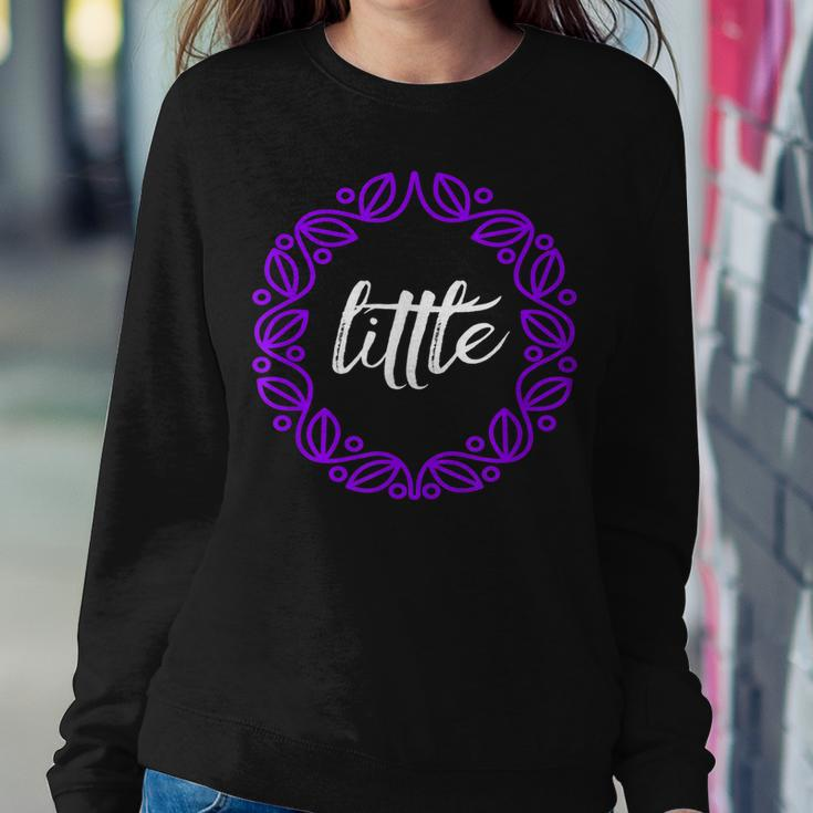 Little Sorority Sister Purple And White Women Sweatshirt Unique Gifts