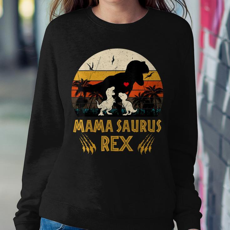 Mamasaurus Rex I Cool Two Kids Mom And Dinasaur Kids Women Sweatshirt Unique Gifts