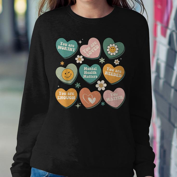 You Matter Kindness Be Kind Groovy Mental Health Matters Women Sweatshirt Unique Gifts
