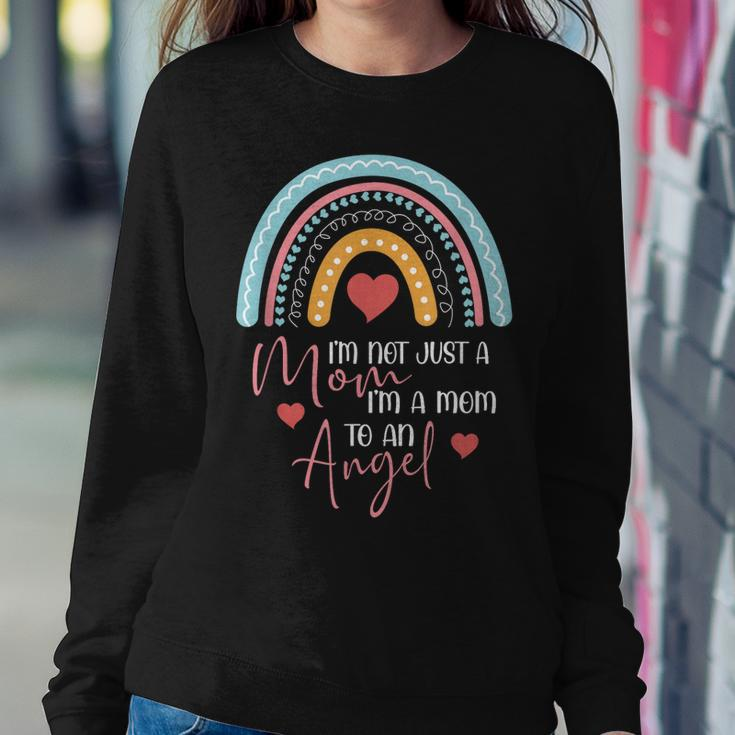 Im A Mom To An Angel Mama Rainbow Cute Women Sweatshirt 