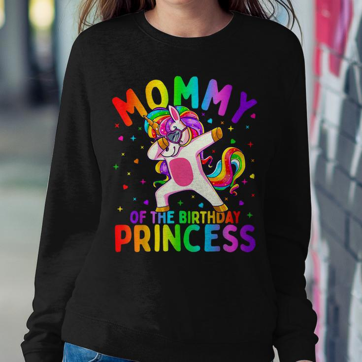 Mommy Of The Birthday Princess Girl Dabbing Unicorn Mom Women Sweatshirt Unique Gifts