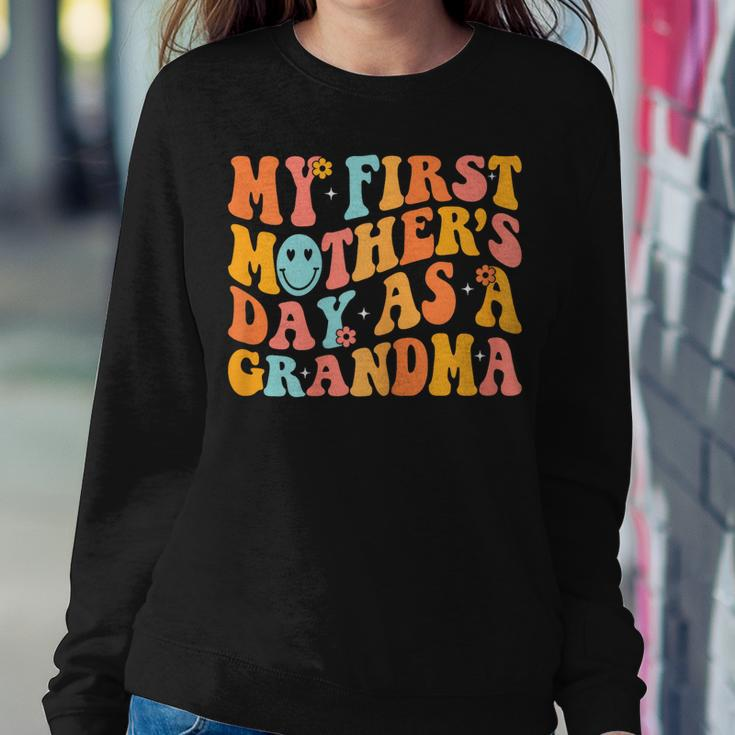 My First Mothers Day As A Grandma Mothers Day 2023 Grandma Gift For Womens Women Crewneck Graphic Sweatshirt Personalized Gifts