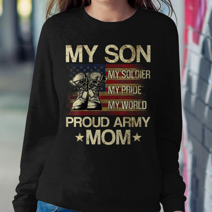 My Son My Soldier My Pride My Hero Proud Mom Women Crewneck Graphic Sweatshirt Funny Gifts