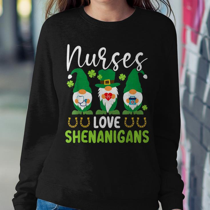 Nurses Love Shenanigans St Patricks Day Irish Pride Women Crewneck Graphic Sweatshirt Funny Gifts