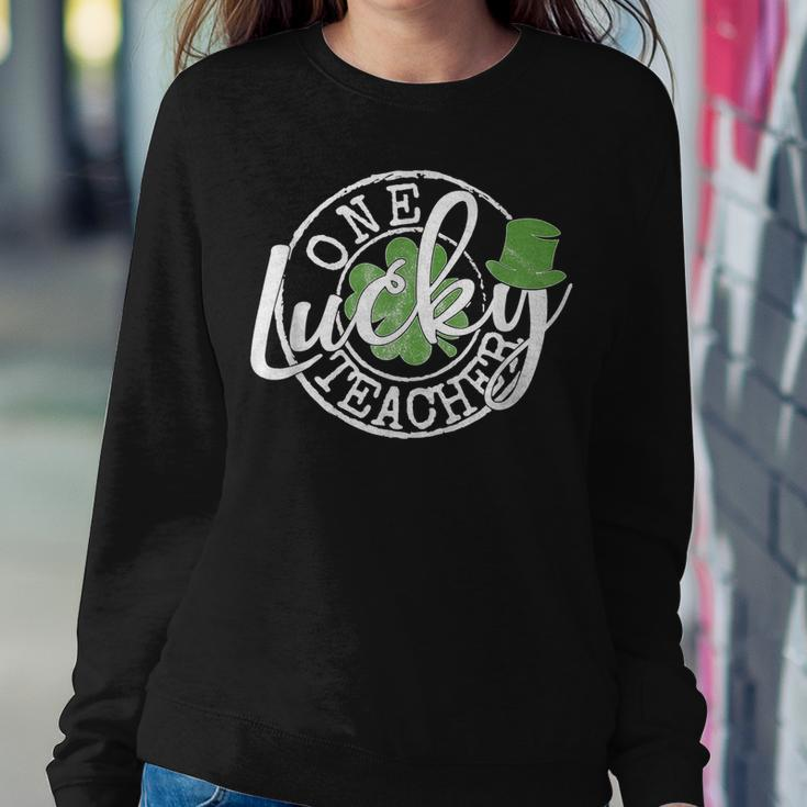One Lucky Shamrock Teacher St Patrick’S Day Appreciation V3 Women Crewneck Graphic Sweatshirt Funny Gifts