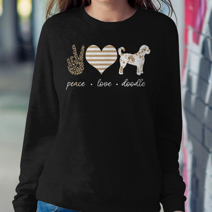 Peace With Love Doodle Mom Doodle Lover Doodle Mama Women Sweatshirt Unique Gifts